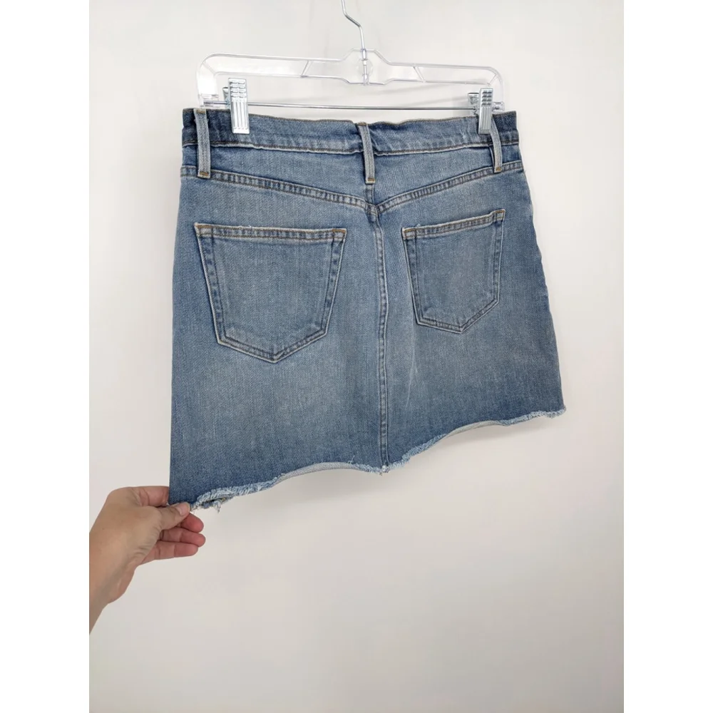 Frame Denim Skirt Women 27 Blue Mini Stretch Jean Trendy Western Y2K 90's Casual